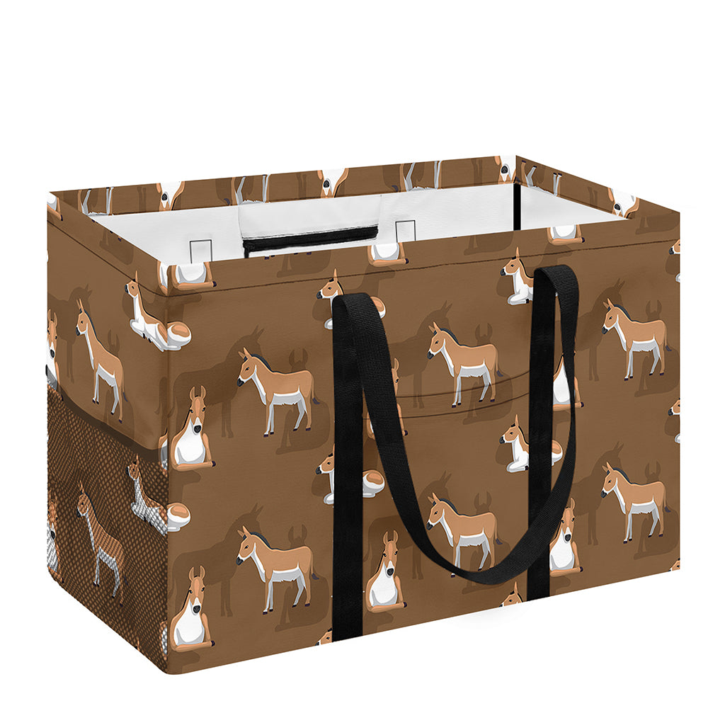 Cartoon Kulan Donkey Pattern Print Utility Tote Bag