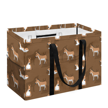 Cartoon Kulan Donkey Pattern Print Utility Tote Bag