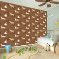 Cartoon Kulan Donkey Pattern Print Wall Sticker