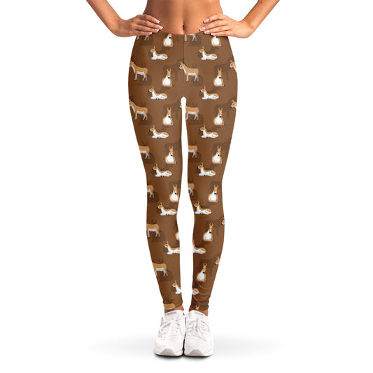 Cartoon Kulan Donkey Pattern Print Women's Leggings
