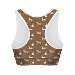 Cartoon Kulan Donkey Pattern Print Women's Sports Bra