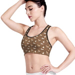 Cartoon Kulan Donkey Pattern Print Women's Sports Bra