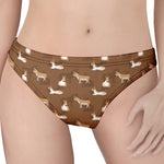 Cartoon Kulan Donkey Pattern Print Women's Thong