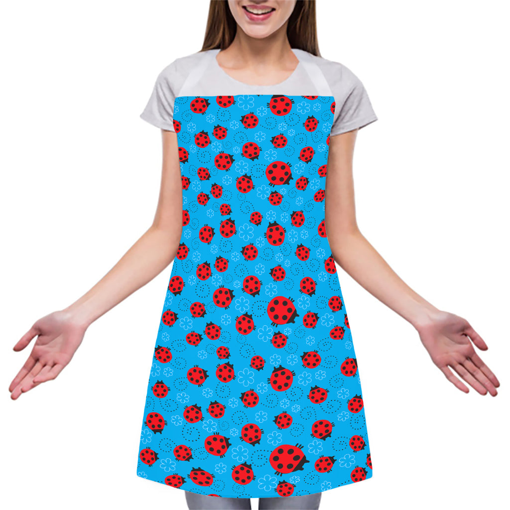 Cartoon Ladybird Pattern Print Adjustable Apron