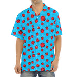 Cartoon Ladybird Pattern Print Aloha Shirt
