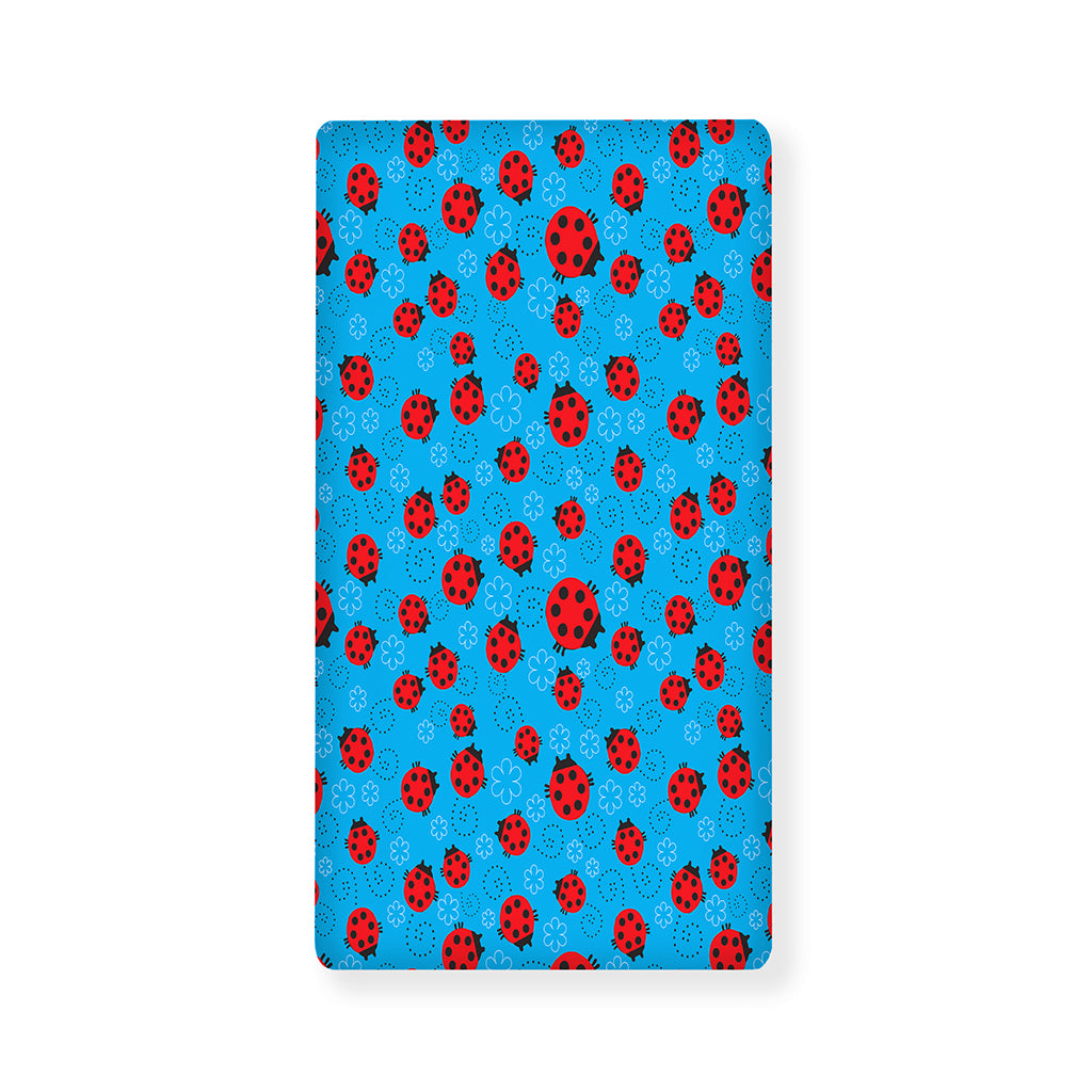 Cartoon Ladybird Pattern Print Baby Crib Sheet