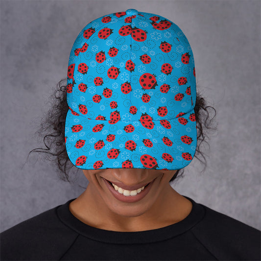 Cartoon Ladybird Pattern Print Baseball Cap