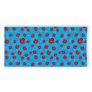 Cartoon Ladybird Pattern Print Beach Towel