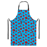 Cartoon Ladybird Pattern Print Bib Apron With Pocket