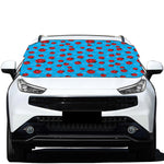 Cartoon Ladybird Pattern Print Car Windshield Snow Cover