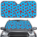 Cartoon Ladybird Pattern Print Car Windshield Sun Shade