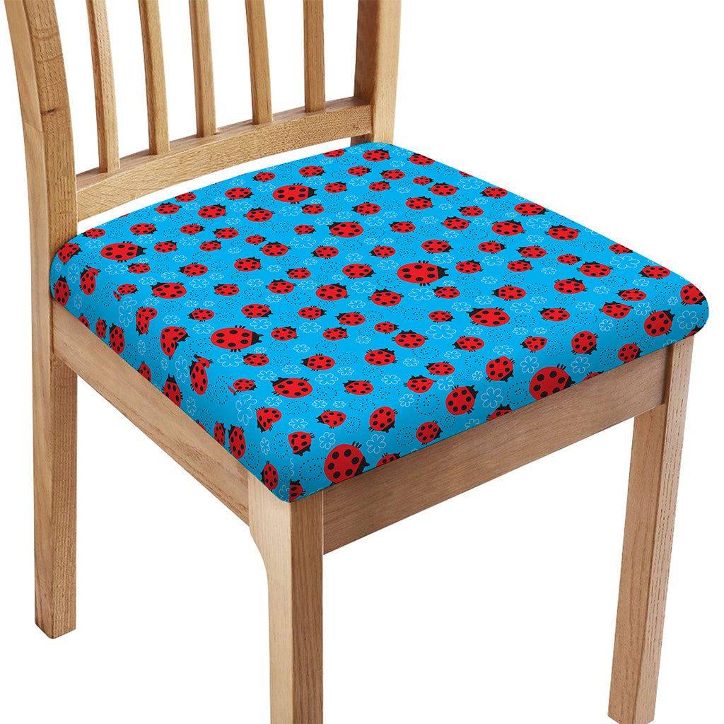 Cartoon Ladybird Pattern Print Chair Cushion Cover