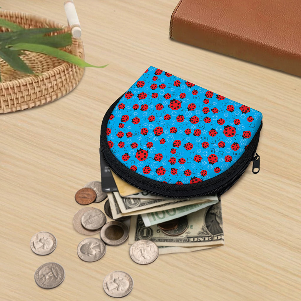 Cartoon Ladybird Pattern Print Coin Purse