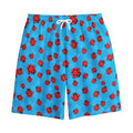 Cartoon Ladybird Pattern Print Cotton Shorts
