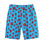 Cartoon Ladybird Pattern Print Cotton Shorts