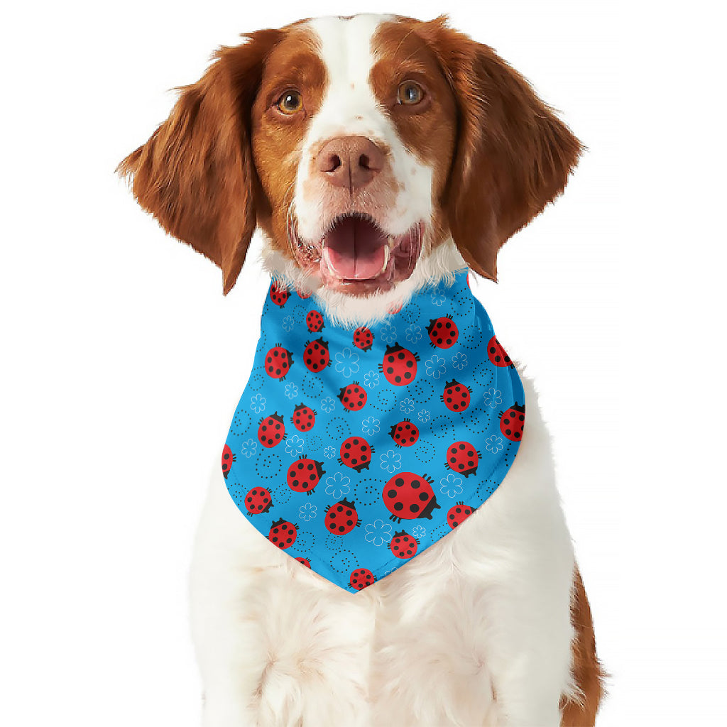 Cartoon Ladybird Pattern Print Dog Bandana