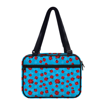 Cartoon Ladybird Pattern Print Double Strap Bible Bag