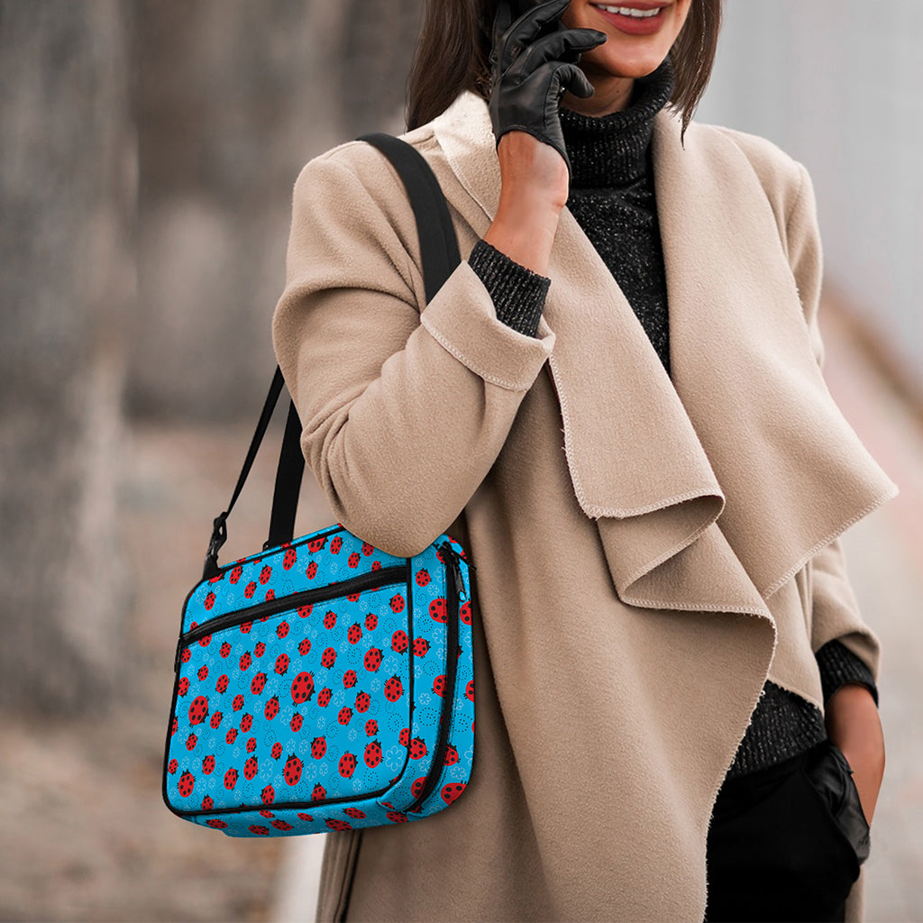 Cartoon Ladybird Pattern Print Double Strap Bible Bag