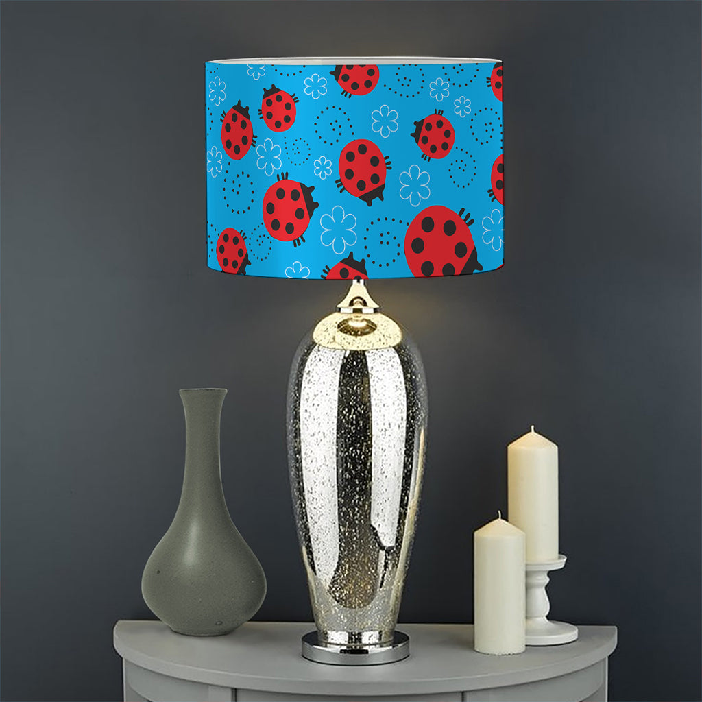Cartoon Ladybird Pattern Print Drum Lamp Shade