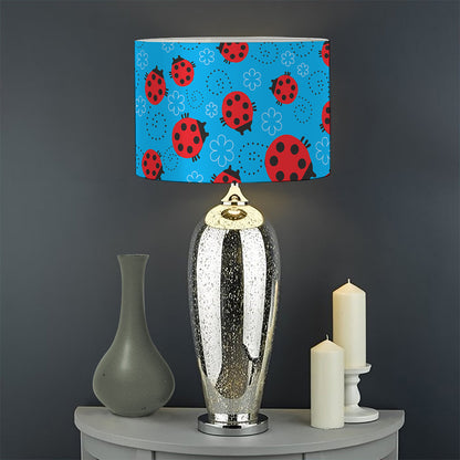Cartoon Ladybird Pattern Print Drum Lamp Shade