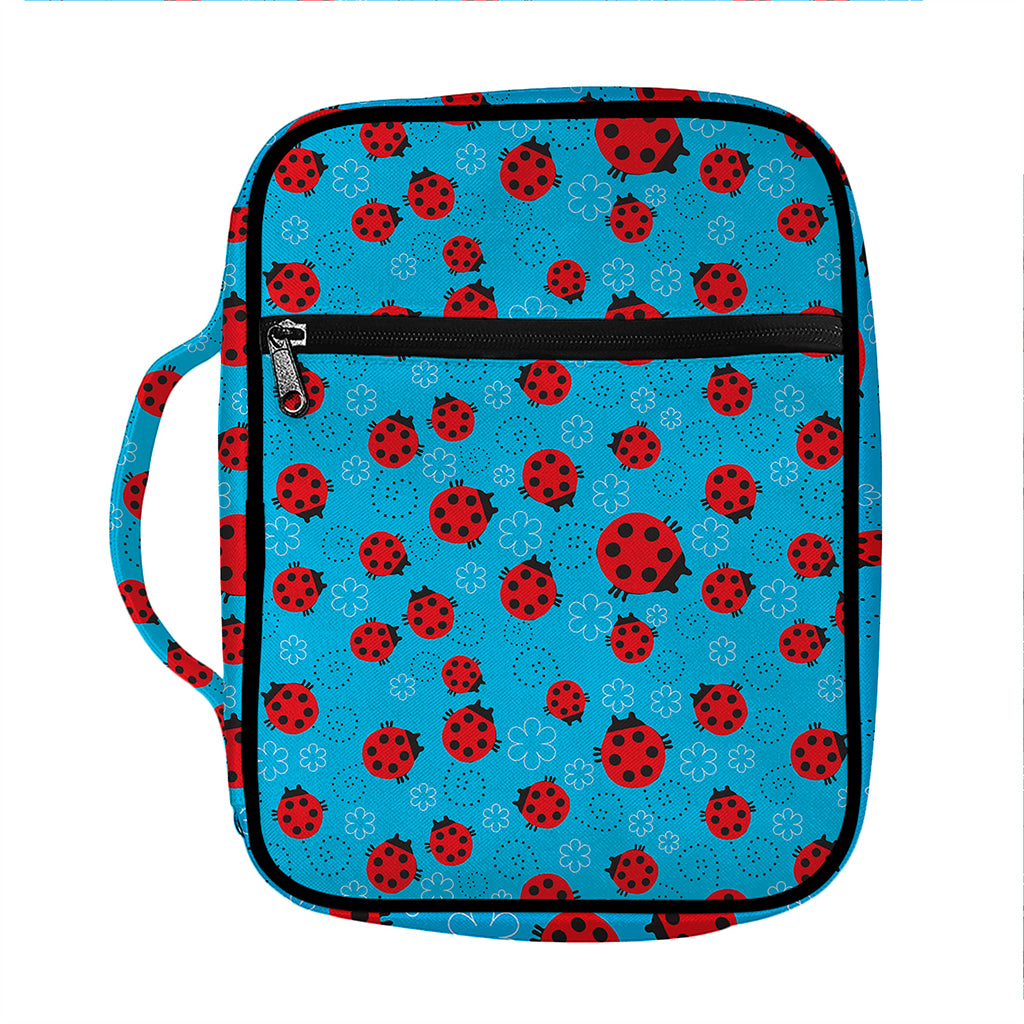 Cartoon Ladybird Pattern Print Front Pocket Bible Bag