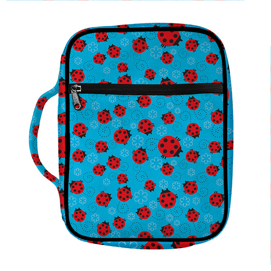 Cartoon Ladybird Pattern Print Front Pocket Bible Bag