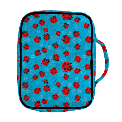 Cartoon Ladybird Pattern Print Front Pocket Bible Bag