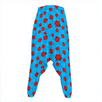 Cartoon Ladybird Pattern Print Hammer Pants