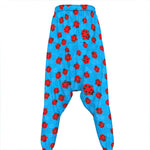 Cartoon Ladybird Pattern Print Hammer Pants