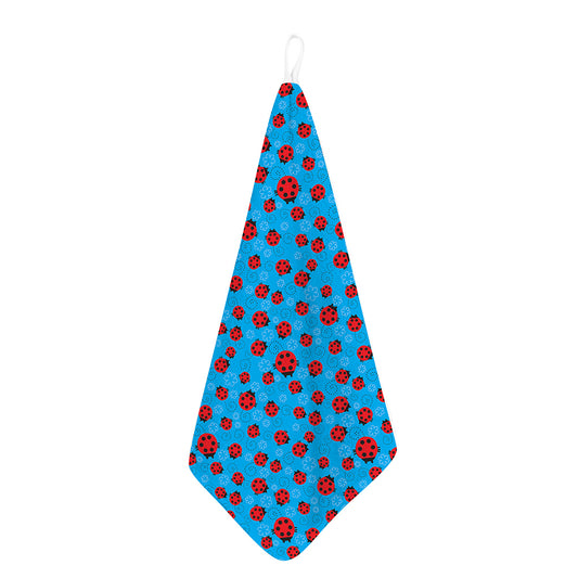 Cartoon Ladybird Pattern Print Hand Towel