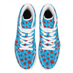 Cartoon Ladybird Pattern Print High Top Leather Sneakers