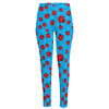 Cartoon Ladybird Pattern Print High-Waisted Pocket Leggings