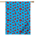 Cartoon Ladybird Pattern Print House Flag