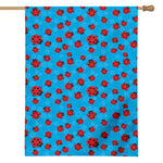 Cartoon Ladybird Pattern Print House Flag