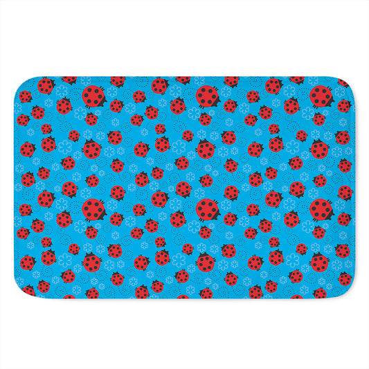 Cartoon Ladybird Pattern Print Indoor Door Mat