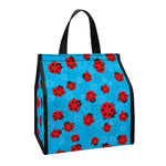 Cartoon Ladybird Pattern Print Insulated Lunch Tote