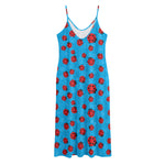 Cartoon Ladybird Pattern Print Jersey Midi Cami Dress