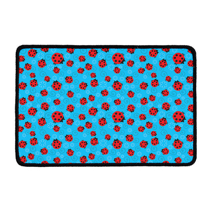 Cartoon Ladybird Pattern Print Kitchen Mat