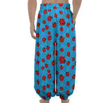 Cartoon Ladybird Pattern Print Lantern Pants