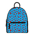 Cartoon Ladybird Pattern Print Leather Backpack