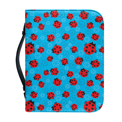 Cartoon Ladybird Pattern Print Leather Bible Cover