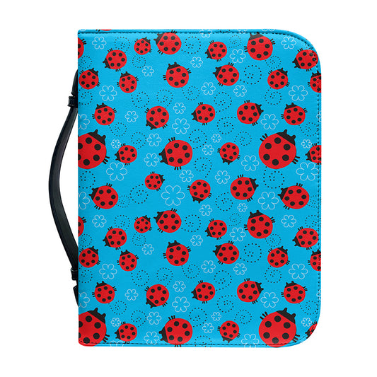Cartoon Ladybird Pattern Print Leather Bible Cover