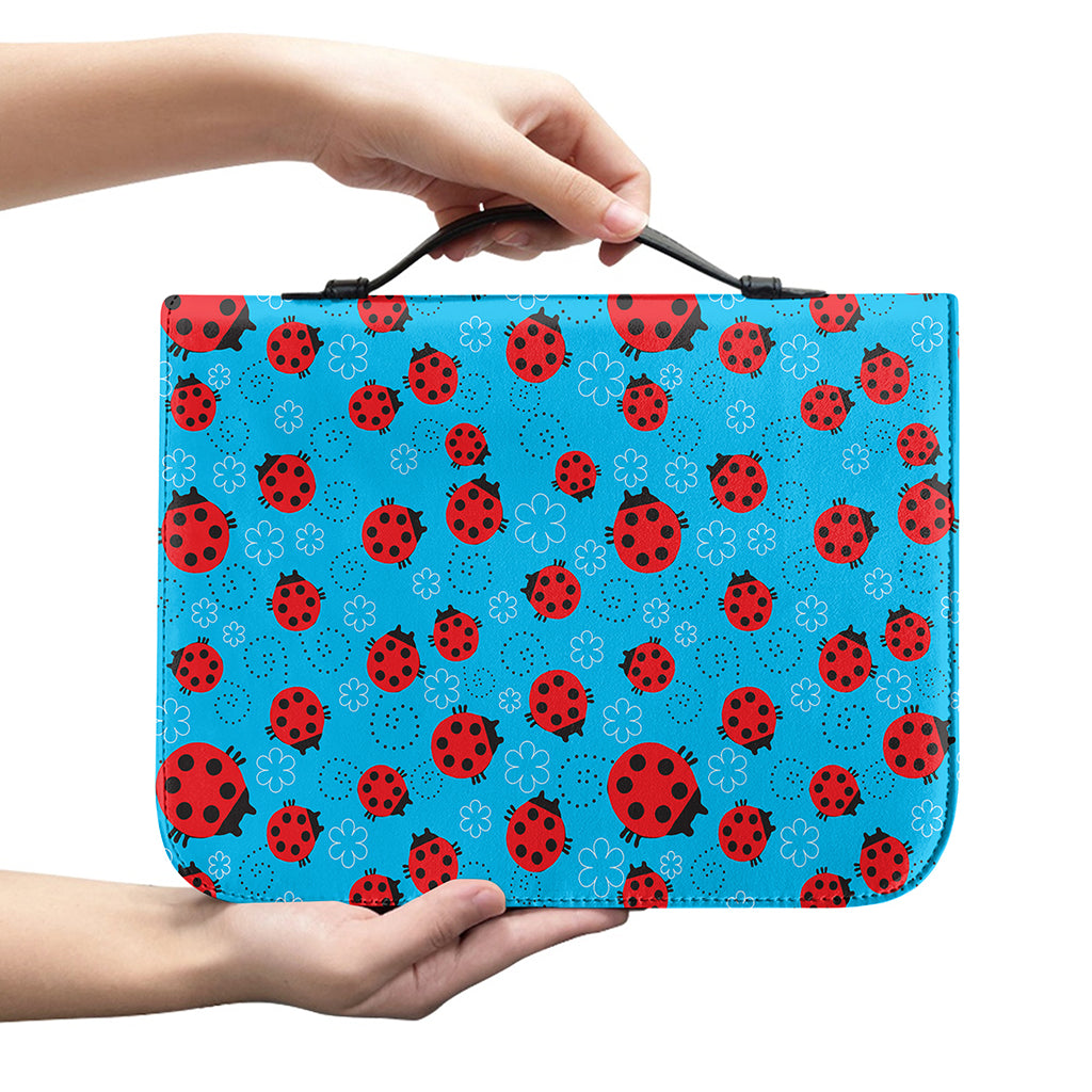 Cartoon Ladybird Pattern Print Leather Bible Cover