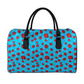 Cartoon Ladybird Pattern Print Leather Duffel Bag