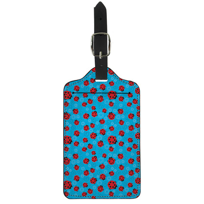 Cartoon Ladybird Pattern Print Luggage Tag