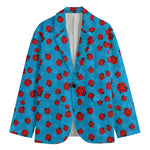 Cartoon Ladybird Pattern Print Men's Blazer