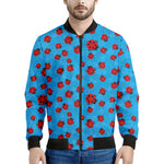 Cartoon Ladybird Pattern Print Men's Bomber Jacket