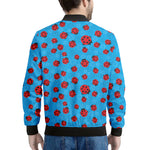 Cartoon Ladybird Pattern Print Men's Bomber Jacket