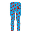 Cartoon Ladybird Pattern Print Men's Leggings