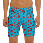 Cartoon Ladybird Pattern Print Men's Long Boxer Briefs
